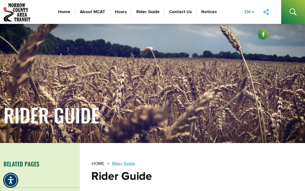 Morrow County release transportation rider guide